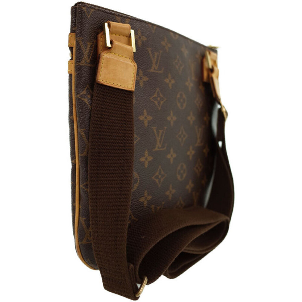 Louis Vuitton Monogram Shoulder Brown Leather Bosphore Bag Pochette
